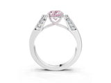 White gold Fancy Pink Oval Cut Diamond Channel Set Solitaire Ring with Four-Prong Setting_61