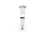 White gold Fancy Pink Oval Cut Diamond Channel Set Solitaire Ring with Four-Prong Setting_63