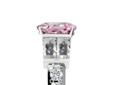 White gold Fancy Pink Oval Cut Diamond Engagement Ring with Baguette Side Stones and Channel Set Band_37