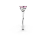 White gold Fancy Pink Oval  Cut Diamond Five-Stone Prong Set White Gold Ring_34