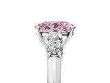 White gold Fancy Pink Oval  Cut Diamond Five-Stone Prong Set White Gold Ring_37
