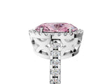 White gold Fancy Pink Oval Cut Diamond Halo Engagement Ring with Pavé Band and Prong Setting_45