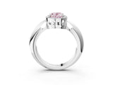 White gold Fancy Pink Oval  Cut Diamond Halo Engagement Ring with Split Shank and Four-Prong Setting_93