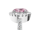 White gold Fancy Pink Oval Cut Diamond Halo Ring with Pavé Band and Prong Setting_17
