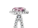 White gold Fancy Pink Oval Cut Diamond Halo Ring with Split Shank Pavé Band and Prong Setting_84