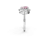 White gold Fancy Pink Oval Cut Diamond Halo Ring with Split Shank and Four-Prong Setting_64
