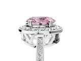 White gold Fancy Pink Oval Cut Diamond Halo Ring with Split Shank and Four-Prong Setting_67