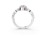 White gold Fancy Pink Oval  Cut Diamond Milgrain Marquise Band with Prong Setting_6