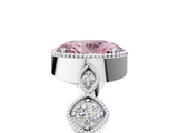White gold Fancy Pink Oval  Cut Diamond Milgrain Marquise Band with Prong Setting_8
