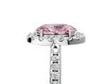 White gold Fancy Pink Oval Cut Diamond Pavé Halo Ring with Four-Prong Setting_53