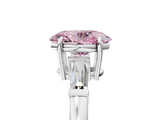 White gold Fancy Pink Oval  Cut Diamond Ring with Tapered Baguette Side Stones in Four-Prong Setting_8