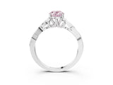 White gold Fancy Pink Oval Cut Diamond Solitaire Celtic Knot Ring with Four-Prong Setting_104