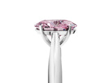 White gold Fancy Pink Oval Cut Diamond Solitaire Engagement Ring with Cathedral Setting and Four-Prong Mount_29