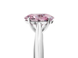 White gold Fancy Pink Oval Cut Diamond Solitaire Engagement Ring with Cathedral Setting and Four-Prong Mount_58
