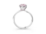 White gold Fancy Pink Oval Cut Diamond Solitaire Engagement Ring with Four-Prong Setting and Classic Band_23