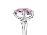 White gold Fancy Pink Oval Cut Diamond Solitaire Engagement Ring with Four-Prong Setting and Classic Band_25