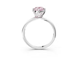 White gold Fancy Pink Oval Cut Diamond Solitaire Engagement Ring with Four-Prong Setting and Classic Band_47