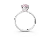 White gold Fancy Pink Oval Cut Diamond Solitaire Engagement Ring with Four-Prong Setting and Classic Band_59