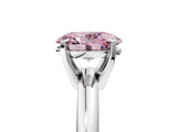 White gold Fancy Pink Oval Cut Diamond Solitaire Engagement Ring with Round Band and Four-Prong Setting_178
