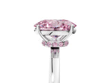 White gold Fancy Pink Oval Cut Diamond Solitaire Ring with Classic Band and Four-Prong Setting_5
