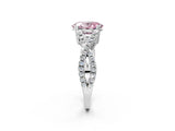 White gold Fancy Pink Oval Cut Diamond Solitaire Ring with Four-Prong Setting and Twisted Pavé Band_36
