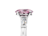 White gold Fancy Pink Oval  Cut Diamond Solitaire Ring with Tapered Baguette Accents and Four-Prong Setting_83