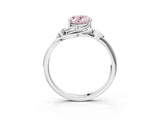 White gold Fancy Pink Oval Cut Diamond Solitaire Ring with Twist Band and Four-Prong Setting_122