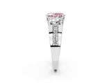 White gold Fancy Pink Oval Cut Diamond Three-Stone Ring with Channel Set Band and Four-Prong Setting_62