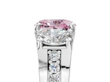 White gold Fancy Pink Oval Cut Diamond Three-Stone Ring with Channel Set Band and Four-Prong Setting_66