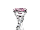 White gold Fancy Pink Oval  Cut Diamond Twisted Band with Pavé Setting and Four-Prong Setting_25