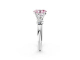 White gold Fancy Pink Oval  Cut Five-Stone Prong Set Diamond Ring with Classic Band_34