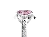 White gold Fancy Pink Oval  Cut Halo Diamond Ring with Channel Set Band and Four-Prong Setting_37