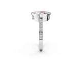 White gold Fancy Pink Oval  Cut Halo Diamond Ring with Pavé Band and Milgrain Prong Setting_34