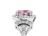 White gold Fancy Pink Oval Cut Halo Diamond Split Shank Engagement Ring with Four-Prong Setting_5