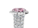 White gold Fancy Pink Oval Cut Halo Pavé Diamond Engagement Ring with Split Shank and Four-Prong Setting_8