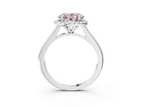 White gold Fancy Pink Oval Cut Halo Round Diamond Solitaire Engagement Ring with Pave Band and Four-Prong Setting_27