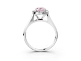 White gold Fancy Pink Oval  Cut Halo Solitaire Engagement Ring with Square Band and Four-Prong Setting_15