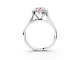 White gold Fancy Pink Oval  Cut Halo Solitaire Engagement Ring with Square Band and Four-Prong Setting_93