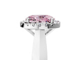 White gold Fancy Pink Oval  Cut Halo Solitaire Engagement Ring with Square Band and Four-Prong Setting_95