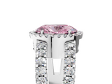 White gold Fancy Pink Oval  Cut Halo Split Shank Diamond Ring with Four-Prong Setting_50