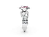 White gold Fancy Pink Oval  Cut Halo Split Shank Prong Setting Ring_41