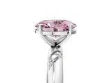White gold Fancy Pink Oval Cut Solitaire Diamond Engagement Ring with Twisted Pave Band and Four-Prong Setting_24