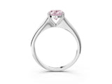 White gold Fancy Pink Oval Cut Solitaire Diamond Ring with Six-Prong Setting and Classic Band_279