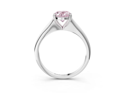 White gold Fancy Pink Oval Cut Solitaire Diamond Ring with Six-Prong Setting and Classic Band_3