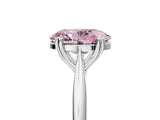 White gold Fancy Pink Oval Cut Solitaire Diamond Ring with Six-Prong Setting and Classic Band_49