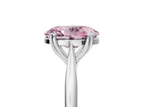White gold Fancy Pink Oval Cut Solitaire Diamond Ring with Six-Prong Setting and Classic Band_49