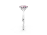 White gold Fancy Pink Oval Cut Solitaire Diamond Ring with Six-Prong Setting and Classic Band_70