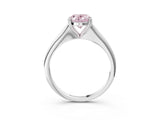 White gold Fancy Pink Oval Cut Solitaire Diamond Ring with Six-Prong Setting and Classic Band_71