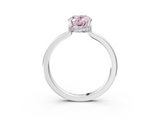 White gold Fancy Pink Oval  Cut Solitaire Engagement Ring with Four-Prong Setting on a Classic Band_23