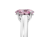 White gold Fancy Pink Oval Cut Solitaire Engagement Ring with Tapered Band and Four-Prong Setting_32